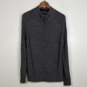 Smartwool Sweater Mens Small Gray Merino Wool Half Zip Long Sleeve Pullover